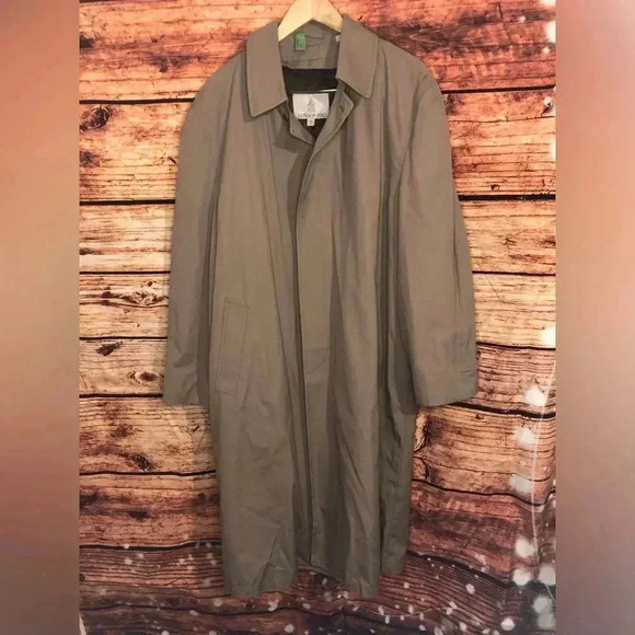 Vintage London Fog Tan Trench Cost with Removable Quilted Liner Size 44 - Picture 5 of 16